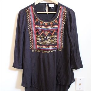 Navy Boho Tunic